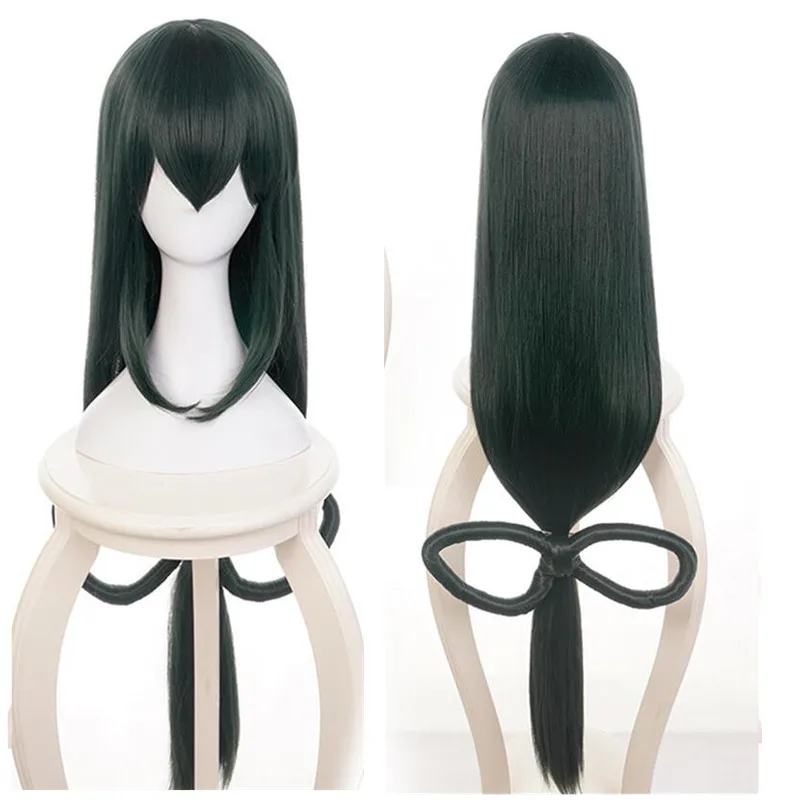 Asui Tsuyu wig С героями из мультфильма «мой костюм героя косплэй Todoroki шото haku Bakugo костюм кацуки для косплея школьная форма в Для мужчин костюм для мальчиков - Цвет: Asui Tsuyu wig