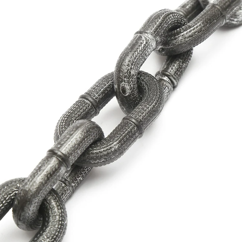 Plastic Simulation Wrist Shackles Halloween Costume Party Cosplay Trick Props Prison Chain Handcuffs