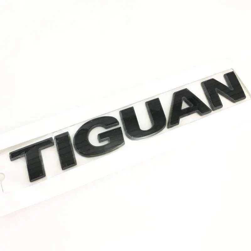 Черный/серебристый TIGUAN автомобильный задний бампер багажник Английский алфавит буквы эмблема наклейка значок наклейка логотип для автомобильного стайлинга авто аксессуары