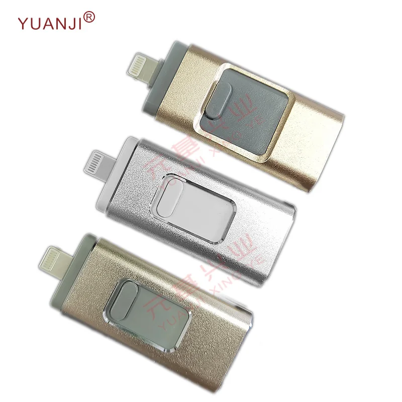 Многофункциональный 3 в 1 Otg Usb флэш-накопитель для IPhone IOS и Android