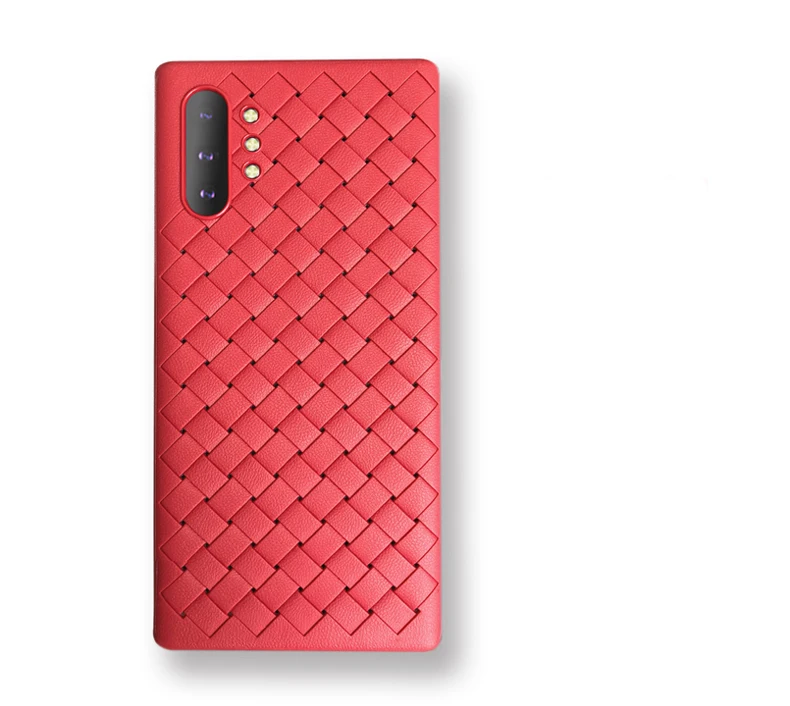 Для samsung Galaxy Note 10 чехол Роскошный BV сетка Ткачество тонкий защитный чехол для samsung note 10 plus 10pro note10 - Цвет: red