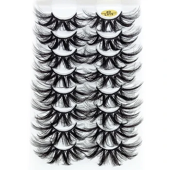 

8 Pairs 25mm 4D Mink False Eyelashes Thick Dramatic Wispies Fluffy Eyelash Extension Makeup Volume Handmade Faux Mink Lashes