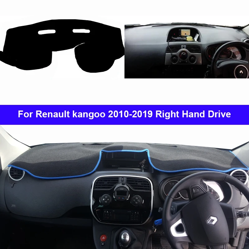 2 слоя крышка приборной панели автомобиля тире коврик ковер для Renault kangoo 2010- LHD RHD 2011 2012 2013