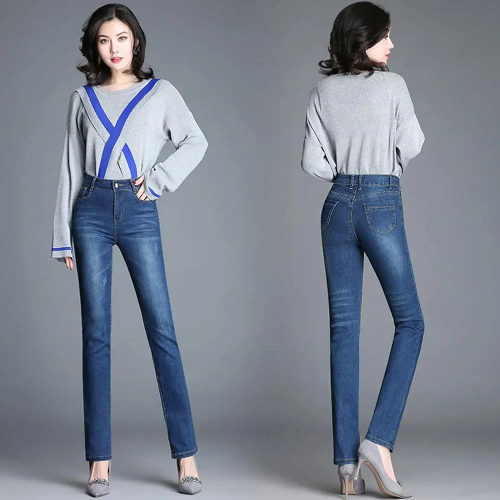 Yfashion женские узкие джинсы модные эластичные узкие брюки джинсы осень зима модные элегантные брюки