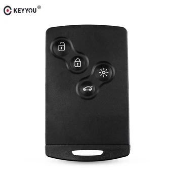 

KEYYOU 20X 4 Buttons Smart Card Remote Car Key Shell Fob Case For Renault Megane 3 Laguna 3 Scenic Fluence 2008-2016 Keyless