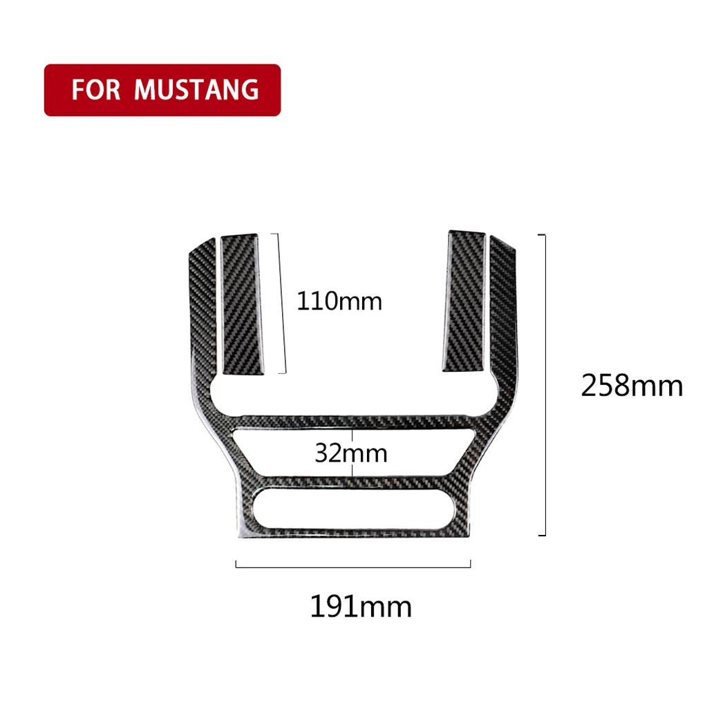 Замена для Mustang- автомобильный CD-плеер панель Крышка отделка из углеродного волокна набор украшений