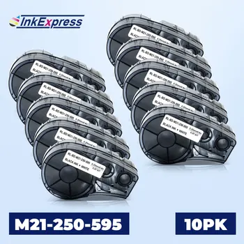 

10PK M21-250-595 Labels Compatible Brady M21-250-595 Label Tape Printer Ribbon For Brady BMP21-PLUS BMP21-LAB IDPAL Label Maker