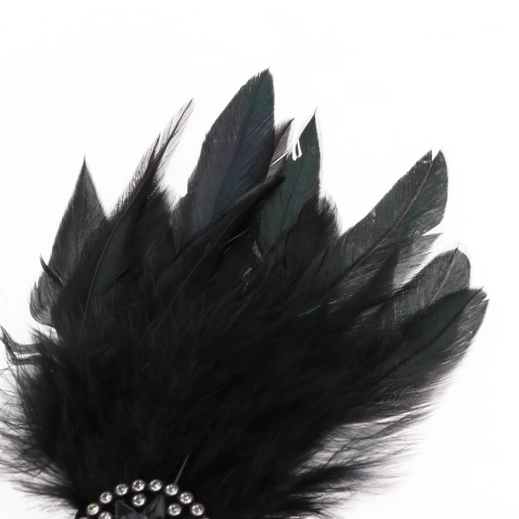 Women's Black Headband 1920's Headdress Headband Headwear Hair Band Flappers Hair Accessories