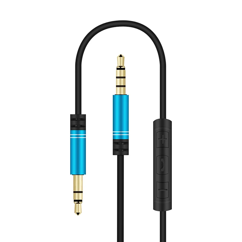 

Audio Cable AUX Cord 3.5mm To Jack 3.5mm Speaker Line Aux Cable Male To Male with Mic To Volume Control for Headphone Car Phone