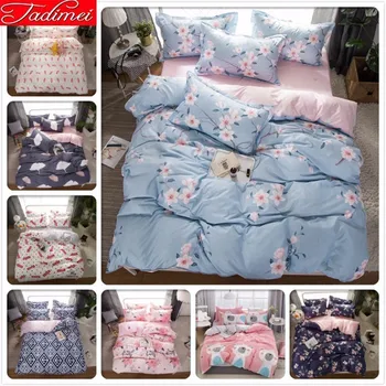 

Flower Pattern Duvet Cover Adult Kids Soft Cotton Bedding Set Single Full Queen King Size Quilt Blanket Comforter Bag Bed Linen