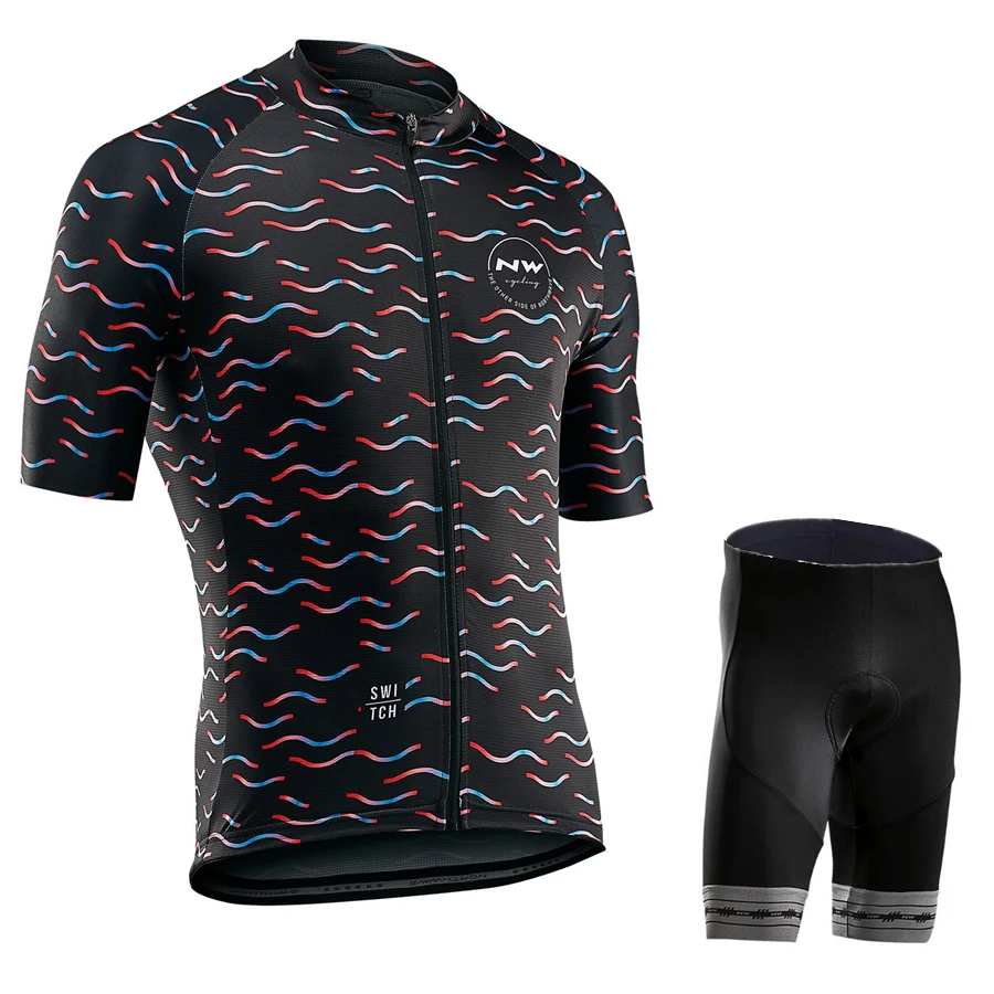Northwave велосипедные наборы гоночная одежда Летний Быстросохнущий MTB трикотажный комплект для велоспорта с коротким рукавом Профессиональный NW спортивная одежда - Цвет: Pic Color