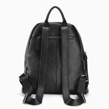 

Genuine Leather First Layer Leather Backpackage College Style Casual Women's Soft Embossed Leather Travel Retro Backpack School