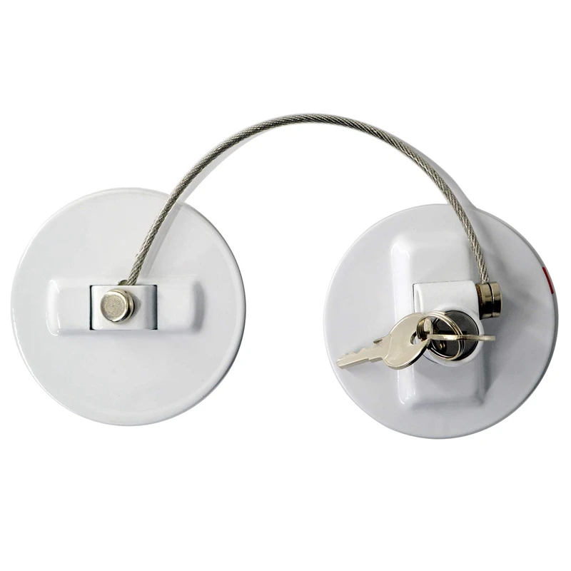 

Refrigerator Strong Adhesive Lock for Cabinet File Drawer Window Child Safety with 2 Keys