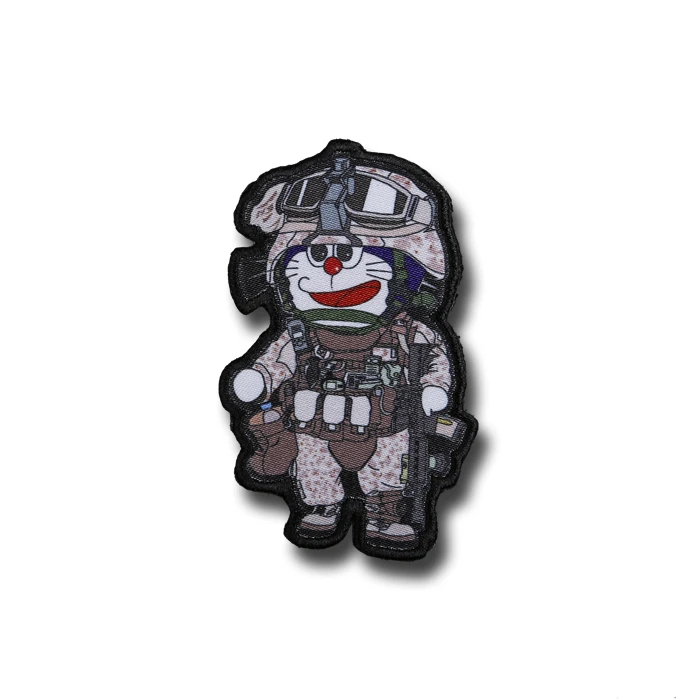 Cartoon Lt. Doraemon USMC Military Patches Thermal Transfer Applique Armband Tactical Morale DIY Pa