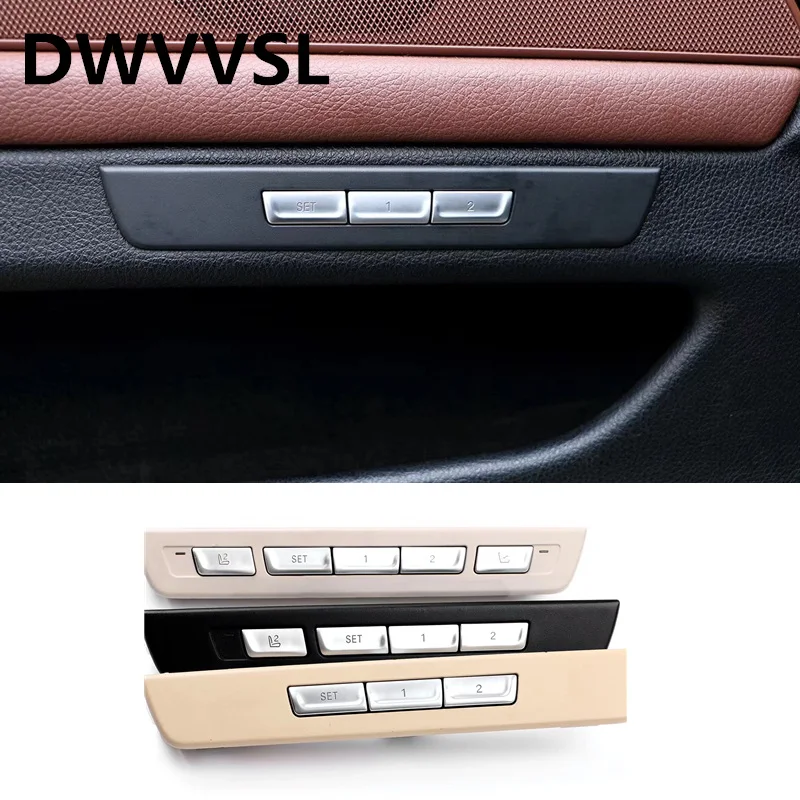 

Car door seat memory lock button trim cover sticker for f10 f11 f01 f02 f04 f07 BMW 5 7 series unlock adjust cover trim