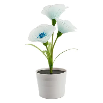 

Luminous Potted Waterproof Night Lamp Bonsai Indoor LED Plant Light Orchid Shape Battery Powered Home Solar Energy Landscape