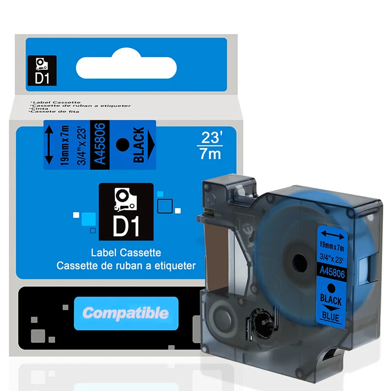 Labelife 1 шт. 45800 45803 19 мм DYMO D1 Стандартный ярлык совместимый для Dymo LabelManager 300 350 400 420P 450 этикетировщик - Цвет: A45806