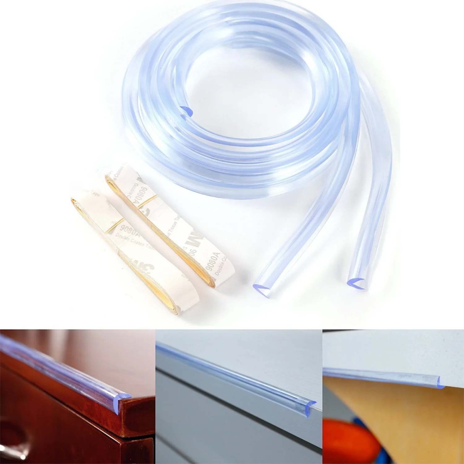 1m/3m/6m Transparent Baby Safety Corner Protection Table Edge Furniture Corner Protectors  Strip Guards Soft PVC Bumper
