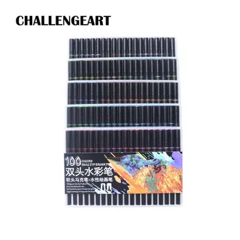 

Watercolor Markers Pen Set 48 60 72 100 Colors Sketch Marker for Kids Graffiti Sketch Professional Drawing Brush Pen Art Supplie