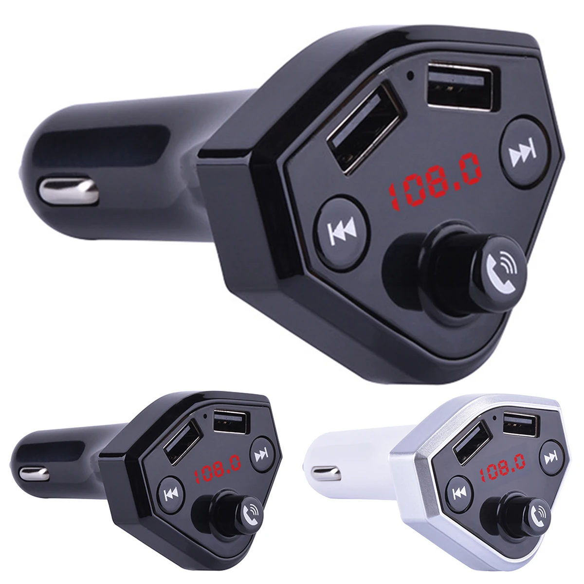 Автомобильный FM передатчик Комплект беспроводной 3.1A двойной USB порт громкой связи MP3 музыкальный плеер автомобильное зарядное устройство BT 4,1
