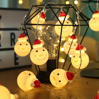 

Battery Operated 10 LED Fairy Snowman String Light Christmas Decorations for Home Outdoor Christmas New Year Party Decor Natal