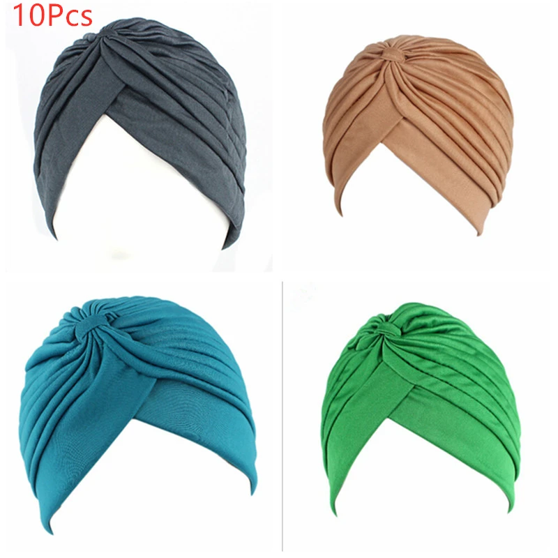 Fashion Indian Satin Bonnet Stretchable Turban Hat Hair Head Wrap Cap Headwrap