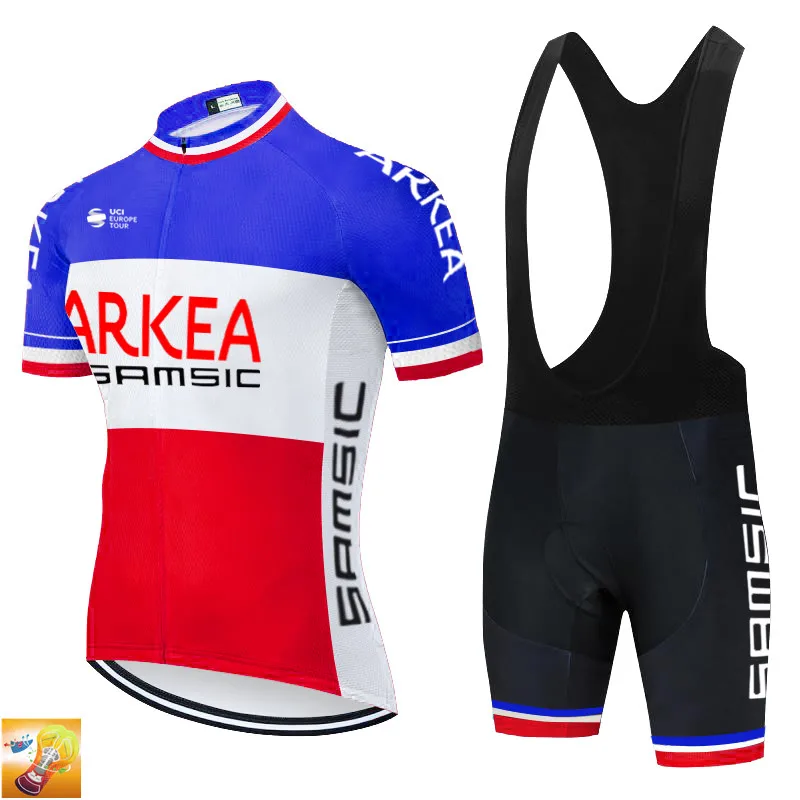 2019 Tour Team ARKEA Pro Cycling Jersey Short Sleeve Set Ropa Ciclismo Mens Summer Quick Dry Bike Maillots Culotte 16D Gel | Спорт и