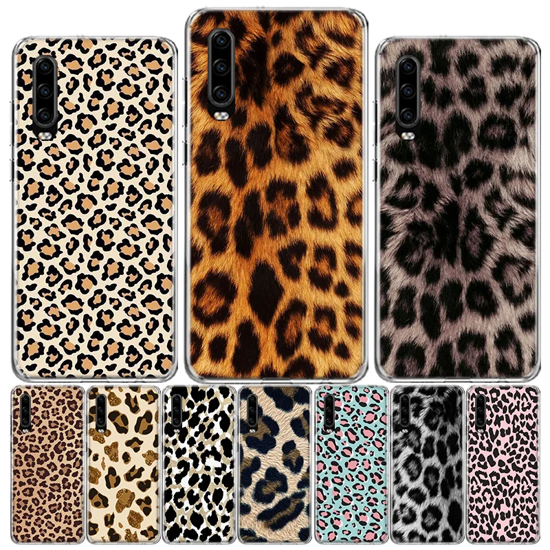 

Tiger Leopard Print Panther Phone Case For Huawei P40 P30 P20 P10 Mate 10 20 30 Lite Pro P Smart Z Plus 2019 Cover Shell Coque