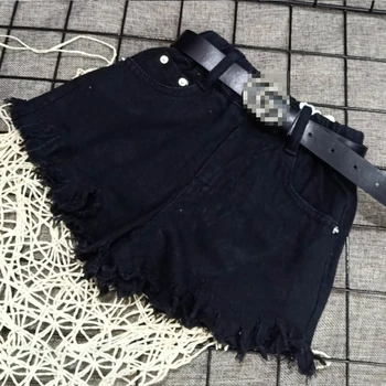 

Spring Summer girls shorts baby denim shorts kids shorts children streetwear hot bottoms fashion solid raw tassel 3 to 9 yrs