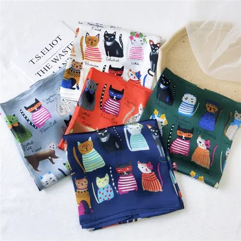 

2020NEW Top Quality Imitation Silk scarf shawls for ladies women stole hippie shawl travel scarf foulard femme 90X90 cm