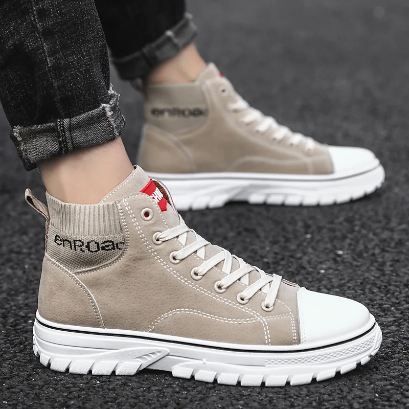 

Men's Shoes Spring Trendy Shoes 2020 New Style High-top Board Shoe Korean-style Trend Versatile Online Celebrity Douyin Celebrit