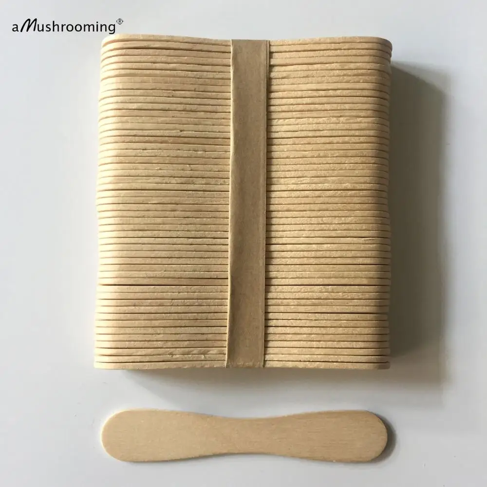 150pcs Natural Wood Ice Cream Sticks Food Grade Flat Pudding Cake Tasting Sampling Stix Handy Art Crafts Cakesicle Stick Scoop