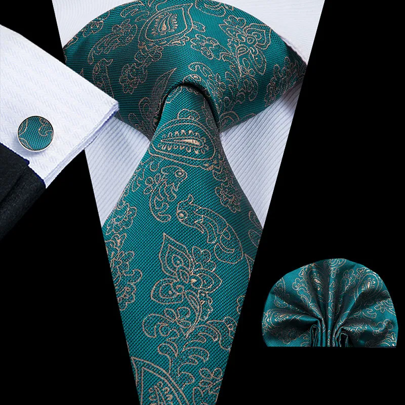 Шелковые галстуки с принтом Hi-Tie для мужчин, набор носовых платков, черный золотой галстук, модный жаккардовый галстук Gravatas, мужской галстук для свадьбы, бизнеса