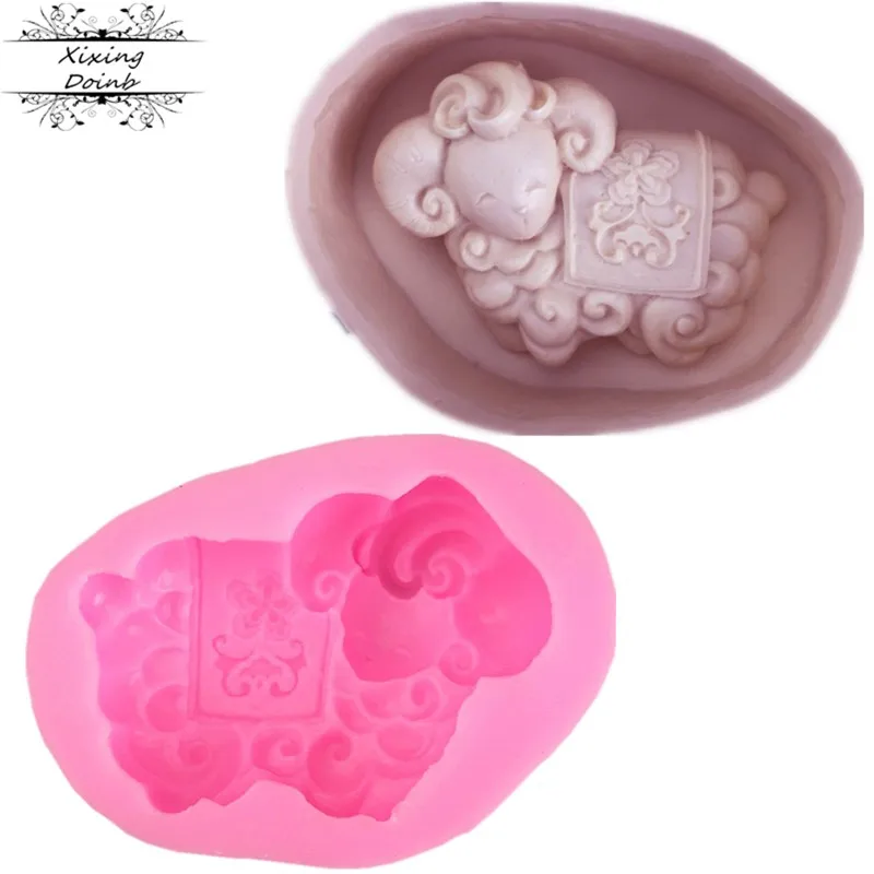Twelve zodiac 3D cartoon sheep silicone mold chocolate cake decoration tool shape clay technology | Дом и сад