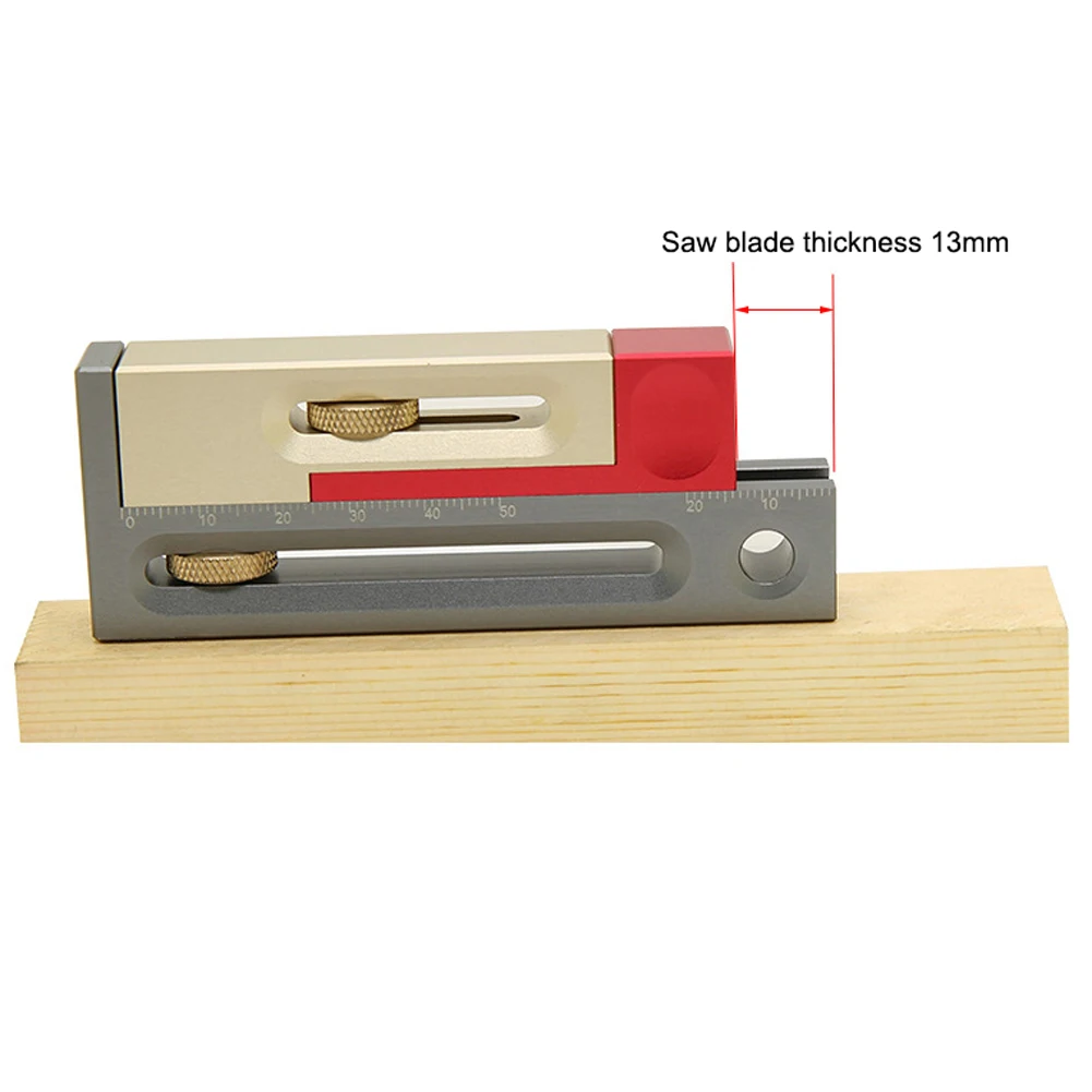 Beste Tafel Zag Slot Richter Pen en Tool Houtbewerking Beweegbare Meten Blok Tenonmaker Lengte Compensatie