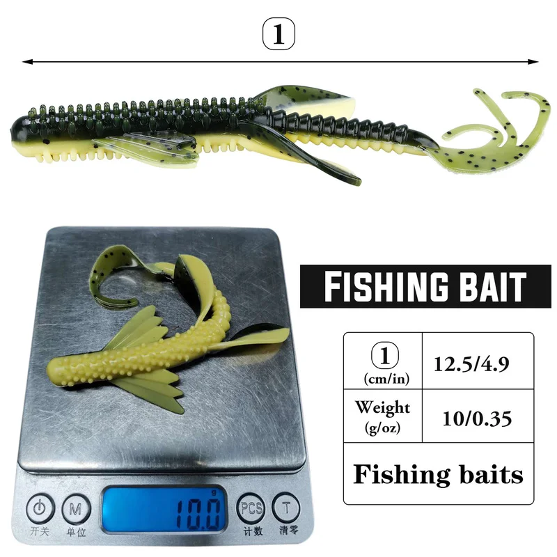 Sougayilang 2Pc Swimbait Worm Fishing Lure 10g 125mm Soft Fishing Lure Saltwater/Freshwater Fishing Wobblers Bait Sougayilang 2Pc Swimbait Worm Fishing Lure 10g 125mm Soft Fishing Lure Saltwater/Freshwater Fishing Wobblers Bait