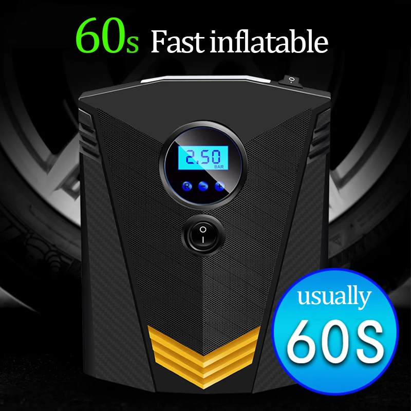 

Automobile LED lamp digital display air compressor air pump DC12V portable tire electric air pump automatic charge and discharge