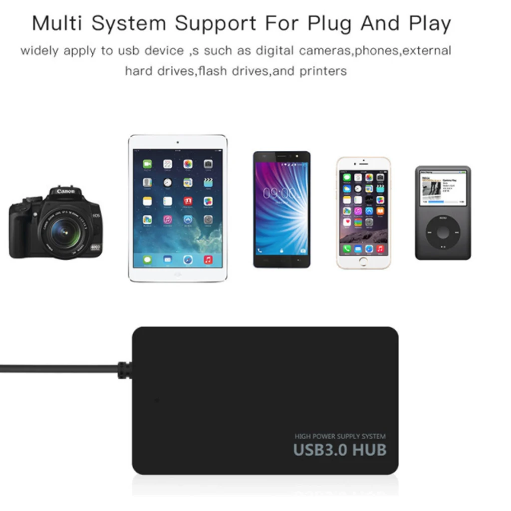 USB 3,0 4-Порты и разъёмы USB концентратор переходник разветвитель 5 Гбит/с для портативного компьютера ПК супер Скорость USB Hub