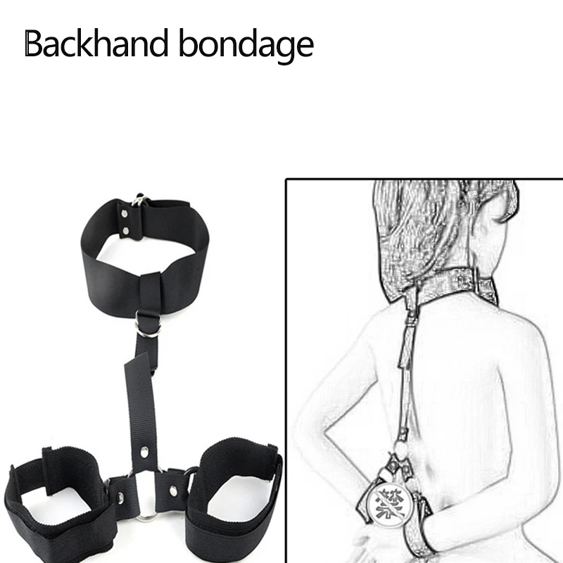Adult Games Erotic Sex Toys For Woman Couples Slave Neck Handcuffs Nylon BDSM Bondage Restraints Collar
