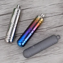 Tiartisan 58 мм коробочки для таблеток для путешествий на открытом воздухе деликатный титановый водонепроницаемый ящик для лекарственных средств капсула картридж пиллкейс брелок