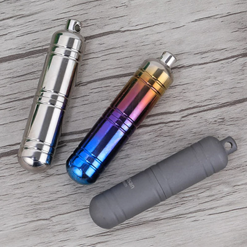 

Tiartisan 58mm Pill Cases For Outdoor Travel Delicate Titanium Waterproof Medicine Box Drug Capsule Cartridge Pillcase Keychain