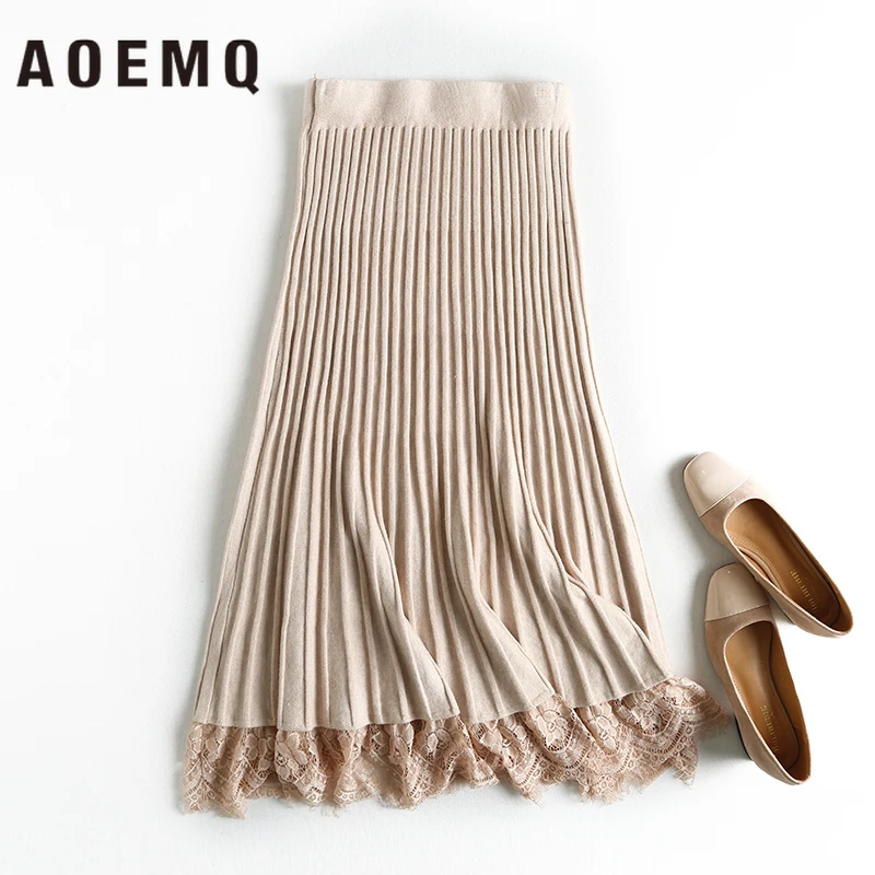 

AOEMQ Casual Skirts Ballet Swan Dance Party Skirts Bottoms 3 Solid Colors with Lace Wave Draped Liner Skirts Women Clothing