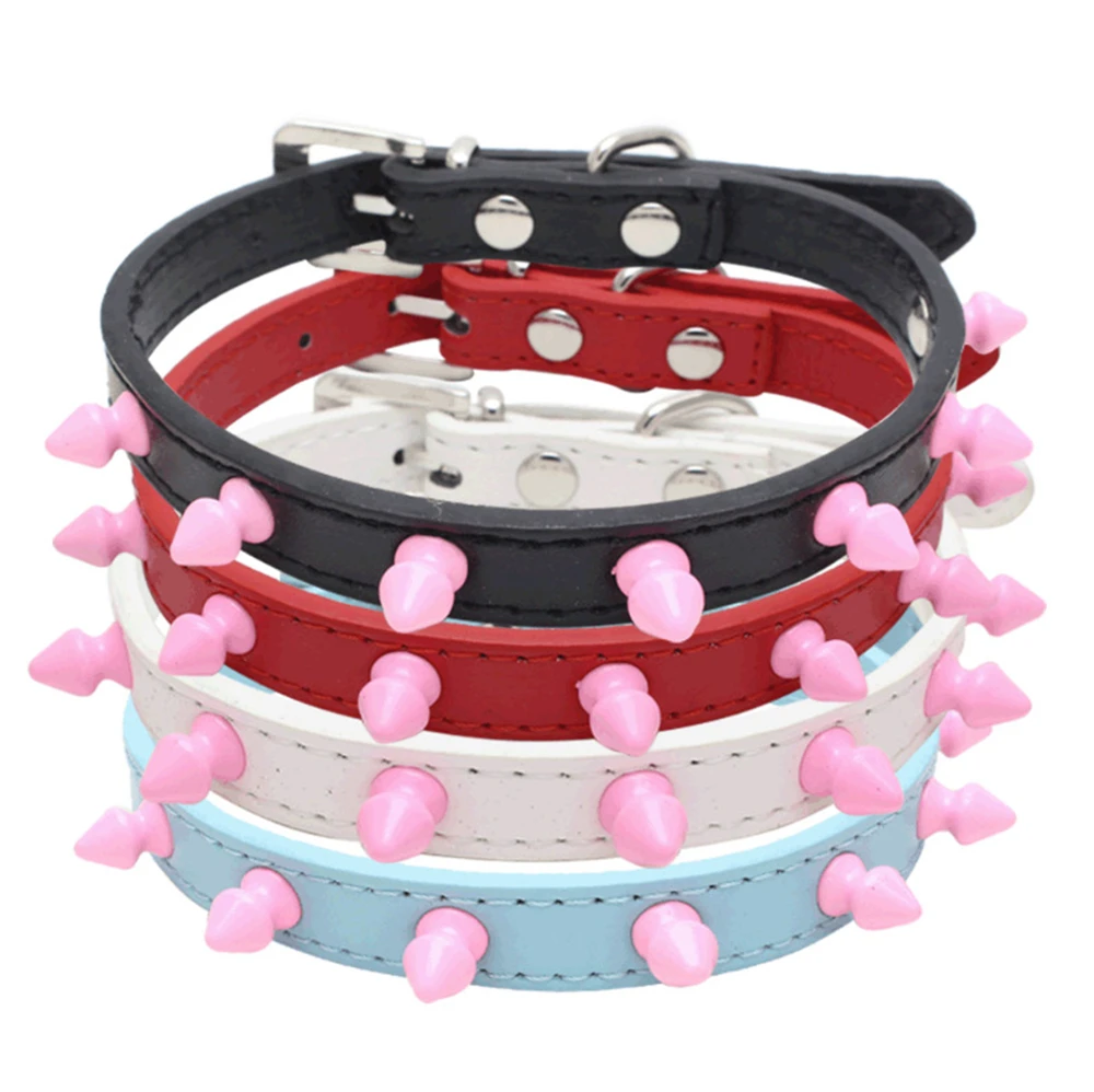 

Spiked Studded Small Large Dog Collar Rivet Accessory Hond Neck Strap For Puppy Necklace Leather PU Pitbull Bulldog Pet Supplies