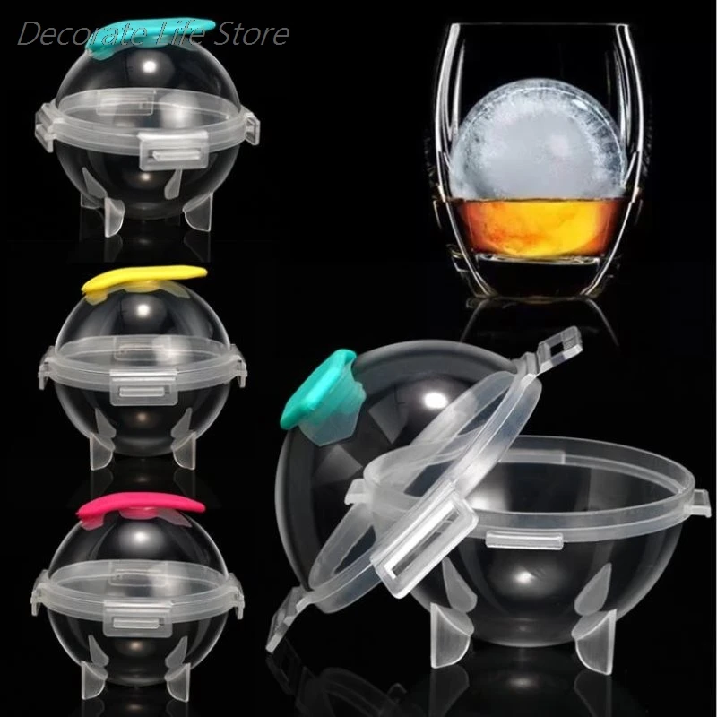 Round Ball Ice Cube Mold DIY Ice Cream Maker Silicone Mould Whiskey Tray