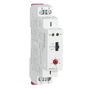 

GRT8-LS Din Rail Staircase Switch Lighting Timer Switch 230VAC 16A 0.5-20Mins Delay Off Relay Light Switch