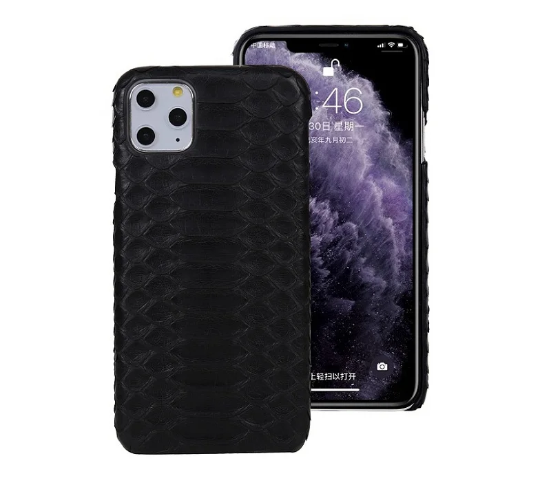 Настоящий Тонкий чехол s из натуральной кожи питона для iPhone 11, Роскошный милый тонкий жесткий чехол со змеей для iPhone11