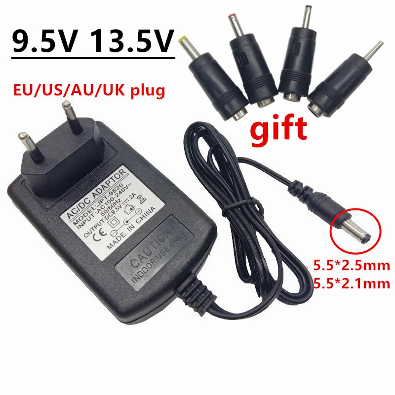 Adaptador de corriente Universal a CC, fuente de alimentación de 9,5 13,5 V, 9,5 V, 13,5 voltios, 1A, 1,5a, 2A, 2,5a, 3A, Adaptador de 4 enchufes Jack|Adaptadores CA/CC| - AliExpress