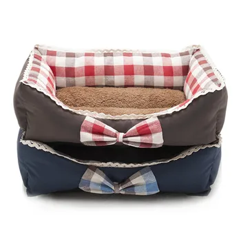 

Pet Supplies Mats Dog Bed Cat Fresh Literary Bow Pet Nest Princess Bed Lace Pet Dog Cat Puppy Kitten Doggy WARM AND 23 OctO4