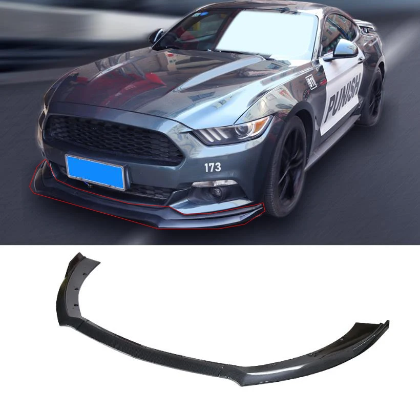 Для Ford For Mustang 2015 2016 2017 3 шт. углеродное волокно внешний вид/Черный Автомобильный