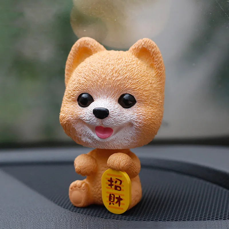 Chinses стиль Bobblehead для автомобиля игрушки для приборной панели кивая собака мультфильм щенок качая голова куклы автомобиль украшения стол украшение автомобиля